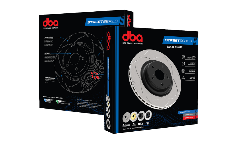 DBA 02-09 Subaru WRX / 02-07 STi 10 Stud Hole Rear Slotted Street Series Rotor